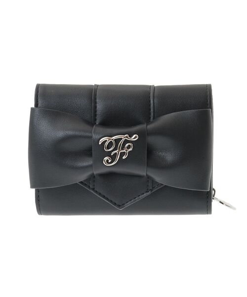 Maison de FLEUR(メゾンドフルール)の「ベルトリボンミニウォレット(財布・レディース・ブラック/ピンク/サックスブルー・FREE)」の5枚目の写真