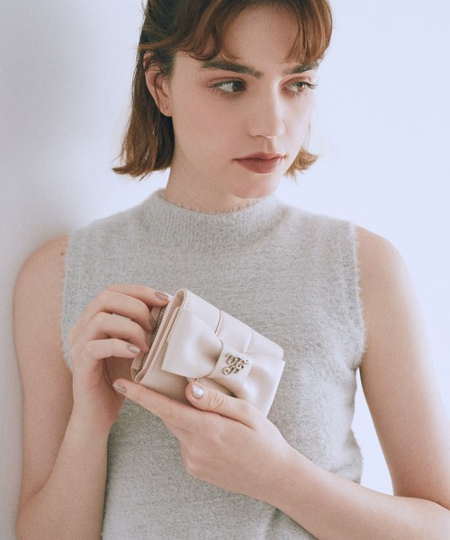 Maison de FLEUR(メゾンドフルール)の「ベルトリボンミニウォレット(財布・レディース・ブラック/ピンク/サックスブルー・FREE)」の18枚目の写真