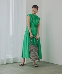 naturalbeautybasic シャツワンピース　カーキ NATURAL BEAUTY BASIC 「NATURAL BASIC」 シャツワンピース
