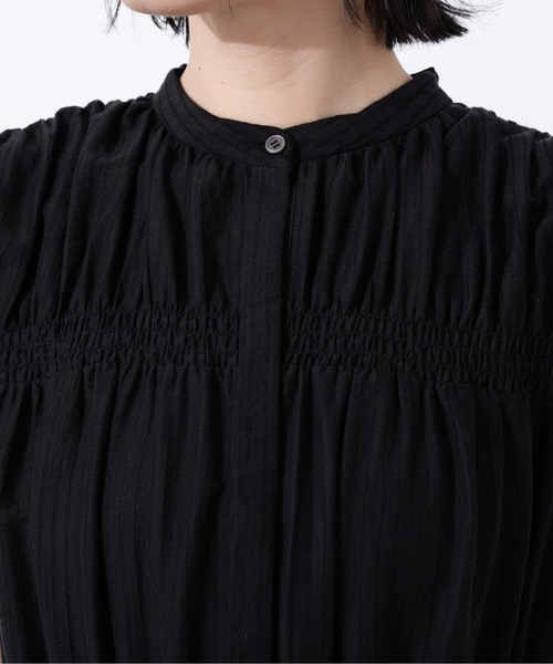 N.(N. Natural Beauty Basic)(エヌエヌナチュラルビューティーベーシック)の「フレンチスリーブギャザーワンピース(ワンピース・レディース・ブラック/ブルー/グリーン・MEDIUM)」の13枚目の写真