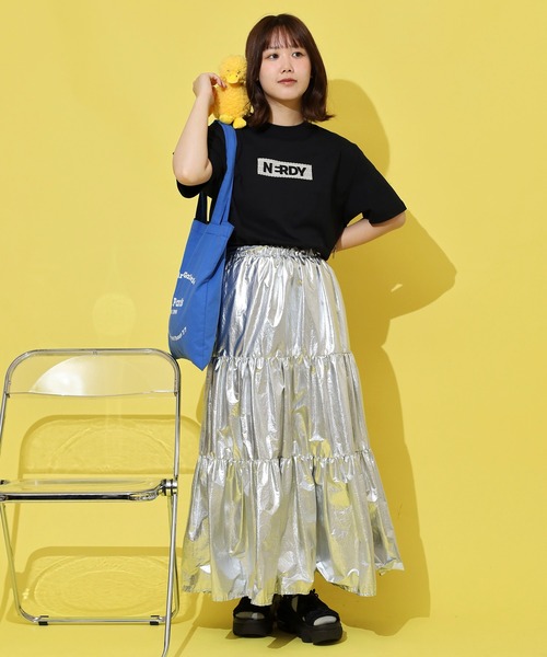 NERDY（ノルディ）の「ブレンク フレーム ロゴ 半袖 Tシャツ（Tシャツ/カットソー・メンズ・ホワイト/レッド/ブラック・L/S/M）」の18枚目の写真