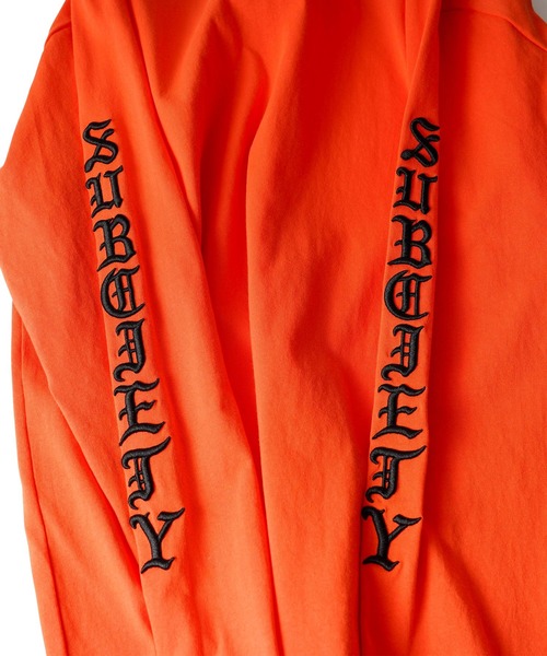 Subciety（サブサエティ）の「Sleeve embroidery tee（Tシャツ/カットソー・メンズ・ホワイト/オレンジ/イエロー/ブラック・X-LARGE/LARGE/MEDIUM/SMALL）」の11枚目の写真