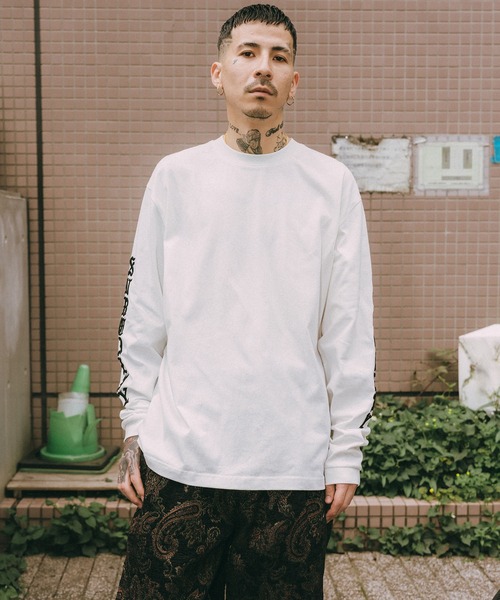 Subciety（サブサエティ）の「Sleeve embroidery tee（Tシャツ/カットソー・メンズ・ホワイト/オレンジ/イエロー/ブラック・X-LARGE/LARGE/MEDIUM/SMALL）」の14枚目の写真