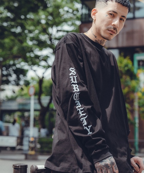 Subciety（サブサエティ）の「Sleeve embroidery tee（Tシャツ/カットソー・メンズ・ホワイト/オレンジ/イエロー/ブラック・X-LARGE/LARGE/MEDIUM/SMALL）」の15枚目の写真