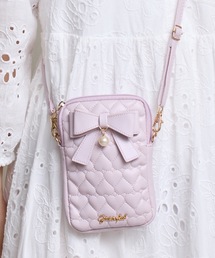 Sunny Side（サニーサイド）の「SUNNY SIDE:ハートを運んで　キルティングハートリボンパールポシェット（ショルダーバッグ）」