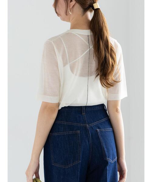 Te chichi(テチチ)の「Levita14Gハーフスリーブプルオーバー(ニット/セーター・レディース・オフホワイト/ブラウン/グレー/ブラック・F)」の9枚目の写真