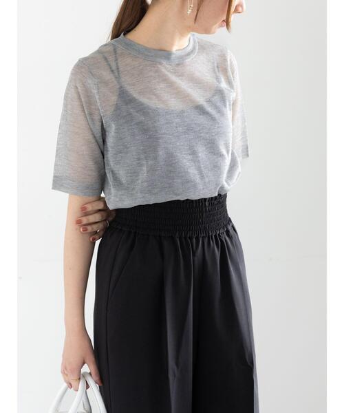 Te chichi(テチチ)の「Levita14Gハーフスリーブプルオーバー(ニット/セーター・レディース・オフホワイト/ブラウン/グレー/ブラック・F)」の13枚目の写真