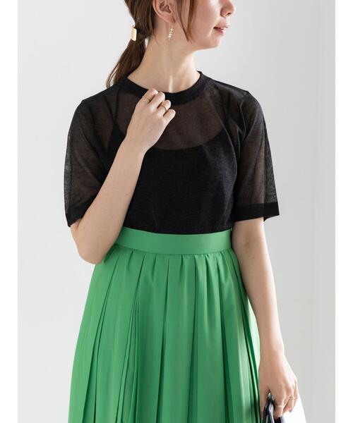 Te chichi(テチチ)の「Levita14Gハーフスリーブプルオーバー(ニット/セーター・レディース・オフホワイト/ブラウン/グレー/ブラック・F)」の19枚目の写真