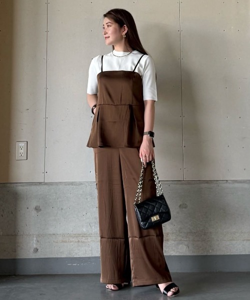 NANO universe（ナノユニバース）の「洗濯機洗い可UVカット接触冷感半袖ニット（ニット/セーター・レディース・ホワイト/ブラック/ブルー・FREE）」の7枚目の写真