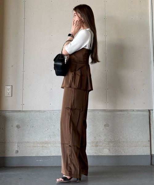 NANO universe（ナノユニバース）の「洗濯機洗い可UVカット接触冷感半袖ニット（ニット/セーター・レディース・ホワイト/ブラック/ブルー・FREE）」の8枚目の写真