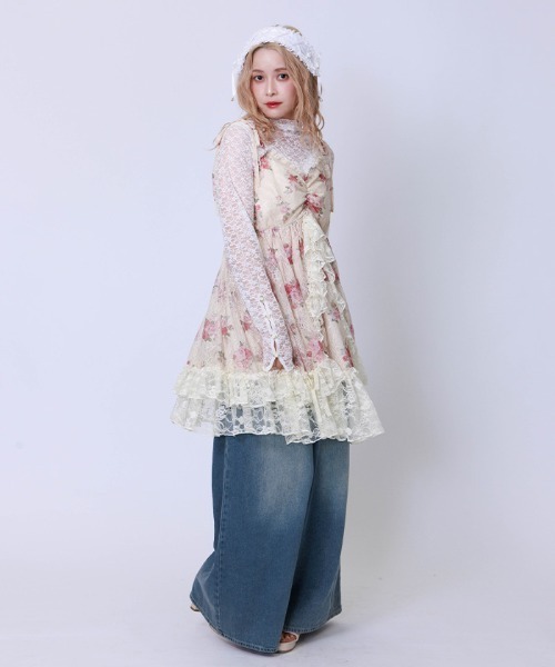 axes femme（アクシーズファム）の「ブーケレースキャミ