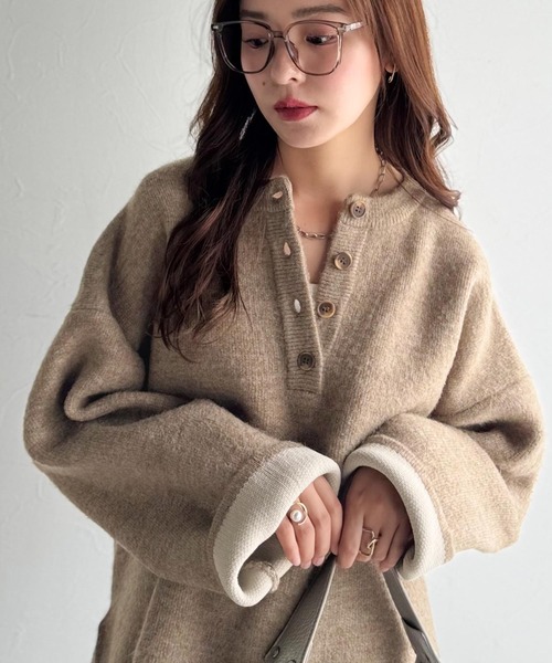 セール】自然な華奢見え。さりげない配色でこなれ感を演出♪ダブル