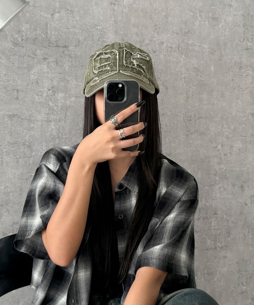 WEGO（ウィゴー）の「WEGO/ナンバリングアップリケキャップ（キャップ・レディース・ブラック/ブルー系1・FREE）」の8枚目の写真