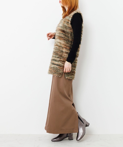 HIMIKO（ヒミコ）の「【HIMIKO】【撥水】スクエアトゥサイドゴアブーツ/651411（ブーツ・レディース・ダークブラウン/ガンメタ/ブラック・23.0cm/24.5cm/24.0cm/26.0cm/25.0cm/23.5cm/22.5cm/22.0cm/25.5cm）」の16枚目の写真