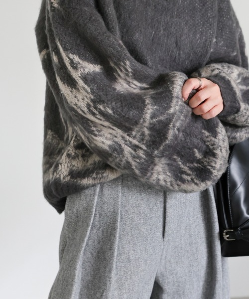 moca様確認専用 ニュアンスジャガードニット（ニット/セーター）｜select MOCA