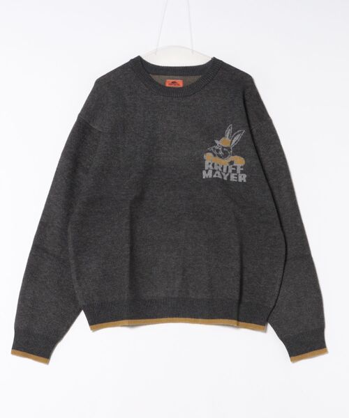 KRIFF MAYER（クリフメイヤー）の「【Unisex･チクチクしない】もちのびニット (ラビット)（ニット/セーター・メンズ・カーキ/グレー/チャコール/ベージュ・LARGE/MEDIUM/X-LARGE）」の20枚目の写真