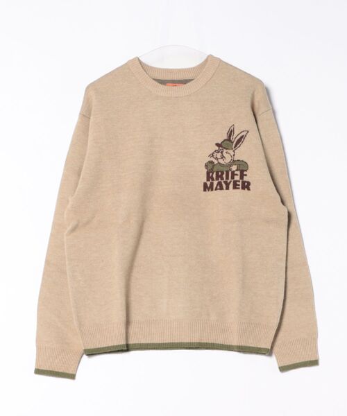 KRIFF MAYER（クリフメイヤー）の「【Unisex･チクチクしない】もちのびニット (ラビット)（ニット/セーター・メンズ・カーキ/グレー/チャコール/ベージュ・LARGE/MEDIUM/X-LARGE）」の21枚目の写真