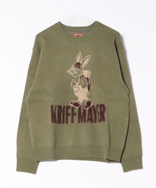 KRIFF MAYER（クリフメイヤー）の「【Unisex･チクチクしない】もちのびニット (ラビット)（ニット/セーター・メンズ・カーキ/グレー/チャコール/ベージュ・LARGE/MEDIUM/X-LARGE）」の22枚目の写真