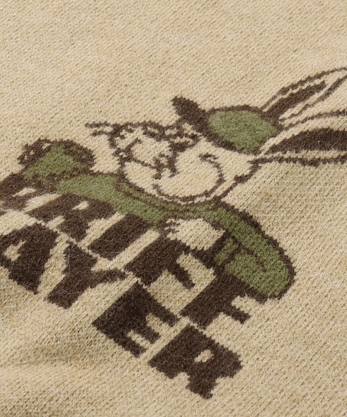 KRIFF MAYER（クリフメイヤー）の「【Unisex･チクチクしない】もちのびニット (ラビット)（ニット/セーター・メンズ・カーキ/グレー/チャコール/ベージュ・LARGE/MEDIUM/X-LARGE）」の6枚目の写真