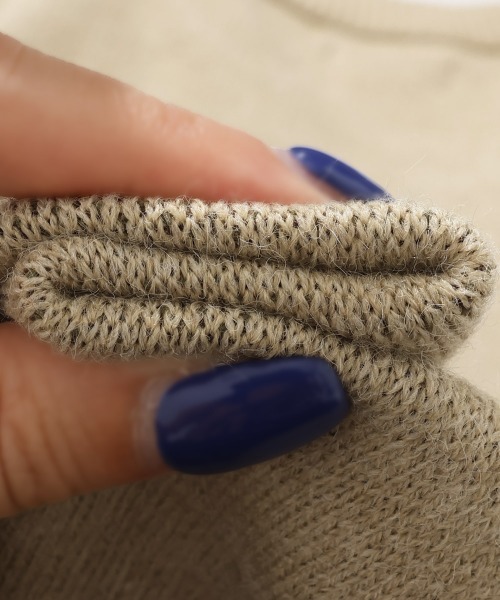 KRIFF MAYER（クリフメイヤー）の「【Unisex･チクチクしない】もちのびニット (ラビット)（ニット/セーター・メンズ・カーキ/グレー/チャコール/ベージュ・LARGE/MEDIUM/X-LARGE）」の9枚目の写真