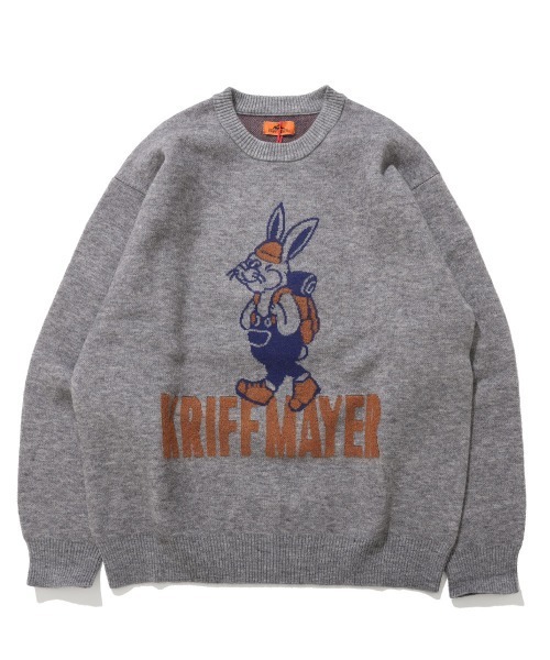 KRIFF MAYER（クリフメイヤー）の「【Unisex･チクチクしない】もちのびニット (ラビット)（ニット/セーター・メンズ・カーキ/グレー/チャコール/ベージュ・LARGE/MEDIUM/X-LARGE）」の14枚目の写真