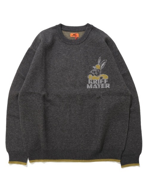 KRIFF MAYER（クリフメイヤー）の「【Unisex･チクチクしない】もちのびニット (ラビット)（ニット/セーター・メンズ・カーキ/グレー/チャコール/ベージュ・LARGE/MEDIUM/X-LARGE）」の16枚目の写真