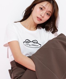 JILL by JILL STUART | ◇オーガニックコットンリボンフレームロゴTシャツ(Tシャツ/カットソー)