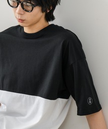 【BRKNHOME/ブロークンホーム】×【ZERO STAIN/ゼロステイン】コラボ 前後切り替え クルーネック Tシャツ