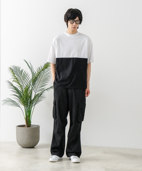 brknhome（ブロークンホーム）の「【BRKNHOME/ブロークンホーム】×【ZERO STAIN/ゼロステイン】コラボ 前後切り替え クルーネック Ｔシャツ（Tシャツ/カットソー・メンズ・ホワイト/ブラック・MEDIUM/LARGE）」の11枚目の写真