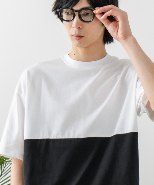 brknhome（ブロークンホーム）の「【BRKNHOME/ブロークンホーム】×【ZERO STAIN/ゼロステイン】コラボ 前後切り替え クルーネック Ｔシャツ（Tシャツ/カットソー・メンズ・ホワイト/ブラック・MEDIUM/LARGE）」の14枚目の写真