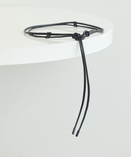 earth music&ecology（アースミュージックアンドエコロジー）の「ロープリングベルト（ベルト・レディース・ブラック/キャメル/ブラウン・FREE）」の2枚目の写真