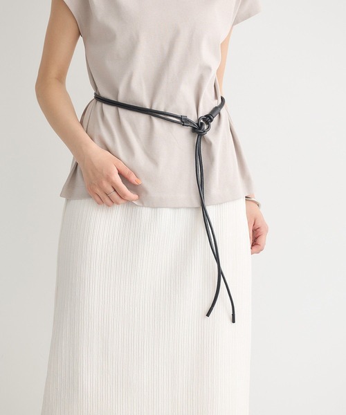 earth music&ecology（アースミュージックアンドエコロジー）の「ロープリングベルト（ベルト・レディース・ブラック/キャメル/ブラウン・FREE）」の6枚目の写真