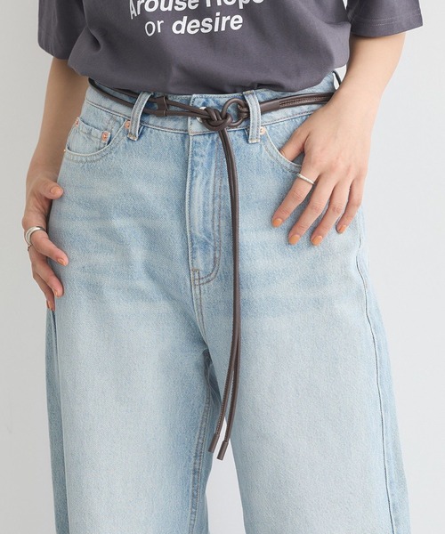 earth music&ecology（アースミュージックアンドエコロジー）の「ロープリングベルト（ベルト・レディース・ブラック/キャメル/ブラウン・FREE）」の9枚目の写真