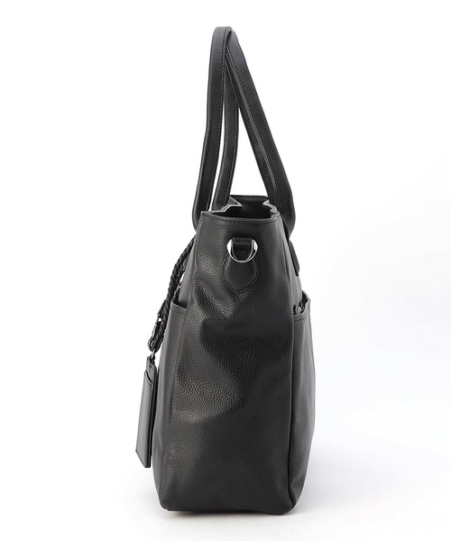 NICOLE CLUB FOR MEN(ニコルクラブフォーメン)の「シュリンクレザー2WAYトートバッグ(トートバッグ・メンズ・ブラック・FREE)」の4枚目の写真