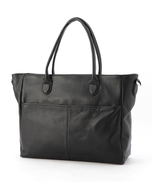 NICOLE CLUB FOR MEN(ニコルクラブフォーメン)の「シュリンクレザー2WAYトートバッグ(トートバッグ・メンズ・ブラック・FREE)」の5枚目の写真