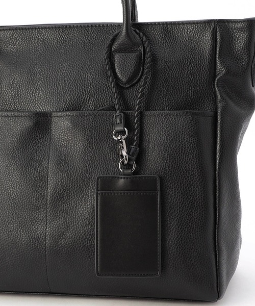 NICOLE CLUB FOR MEN(ニコルクラブフォーメン)の「シュリンクレザー2WAYトートバッグ(トートバッグ・メンズ・ブラック・FREE)」の8枚目の写真