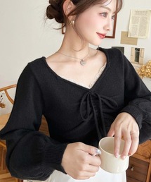 ニット/セーター（ブラック/黒色系・レース）ファッション通販