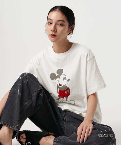 AMERICANA(アメリカーナ)の「<Americana>Disney/プリントTシャツ(Tシャツ/カットソー・レディース・ブラック/ホワイト・FREE)」の1枚目の写真