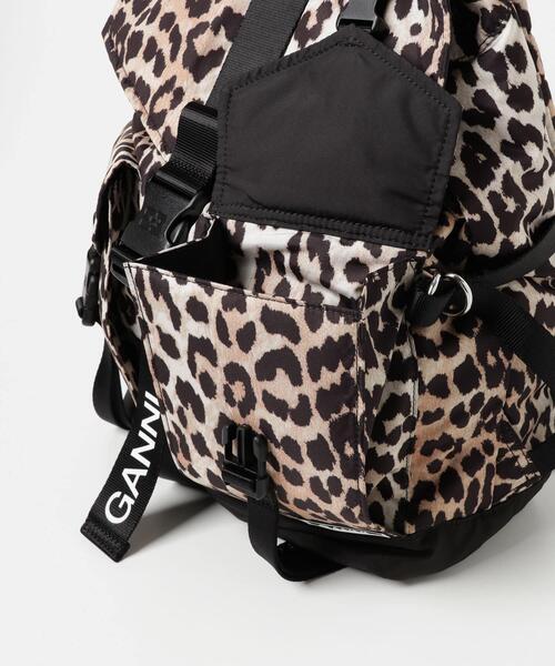 GANNI　Recycled Tech Backpack 　レオパード 美品 Ganni Leopard Tech Backpack - Print | Garmentory