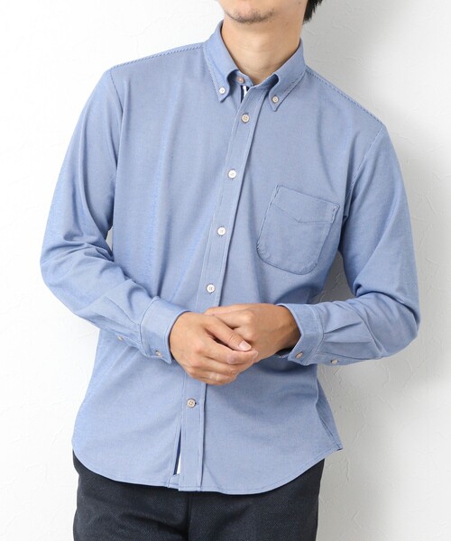 NOLLEY’S(ノーリーズ)の「《ビジカジ対応》【ALBINI】吸水速乾テープBD 25AW(シャツ/ブラウス・メンズ・ホワイト/ブルー系その他/ブラック系その他/ネイビー・L/XL/S/M)」の4枚目の写真