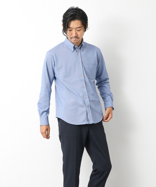NOLLEY’S(ノーリーズ)の「《ビジカジ対応》【ALBINI】吸水速乾テープBD 25AW(シャツ/ブラウス・メンズ・ホワイト/ブルー系その他/ブラック系その他/ネイビー・L/XL/S/M)」の13枚目の写真