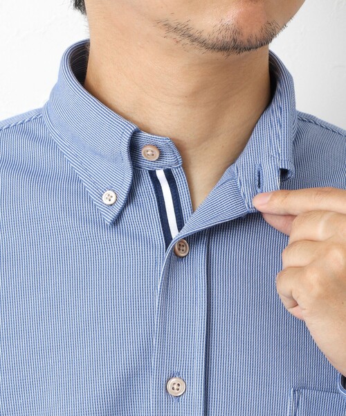 NOLLEY’S(ノーリーズ)の「《ビジカジ対応》【ALBINI】吸水速乾テープBD 25AW(シャツ/ブラウス・メンズ・ホワイト/ブルー系その他/ブラック系その他/ネイビー・L/XL/S/M)」の15枚目の写真