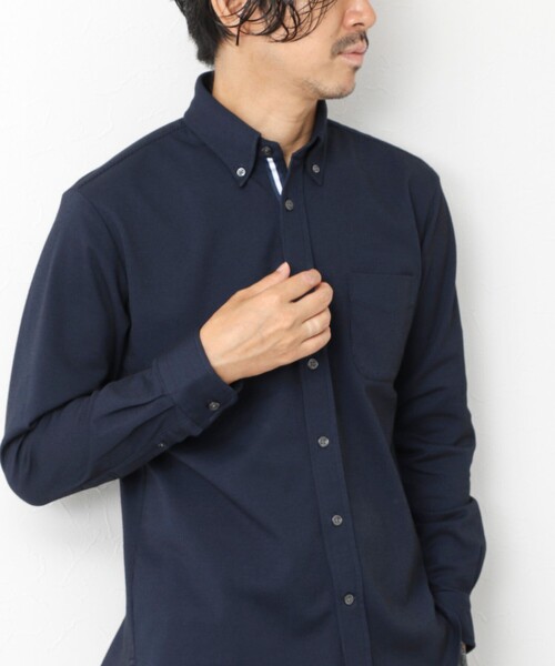 NOLLEY’S(ノーリーズ)の「《ビジカジ対応》【ALBINI】吸水速乾テープBD 25AW(シャツ/ブラウス・メンズ・ホワイト/ブルー系その他/ブラック系その他/ネイビー・L/XL/S/M)」の17枚目の写真