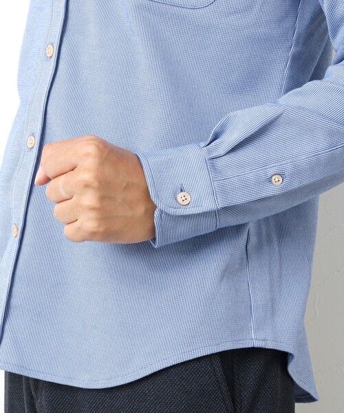 NOLLEY’S(ノーリーズ)の「《ビジカジ対応》【ALBINI】吸水速乾テープBD 25AW(シャツ/ブラウス・メンズ・ホワイト/ブルー系その他/ブラック系その他/ネイビー・L/XL/S/M)」の11枚目の写真