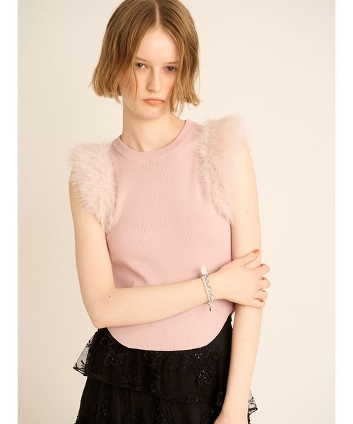 FURFUR（ファーファー）の「ティアードレーススカート（スカート・レディース・ライム/ホワイト/ブラック・F）」の10枚目の写真