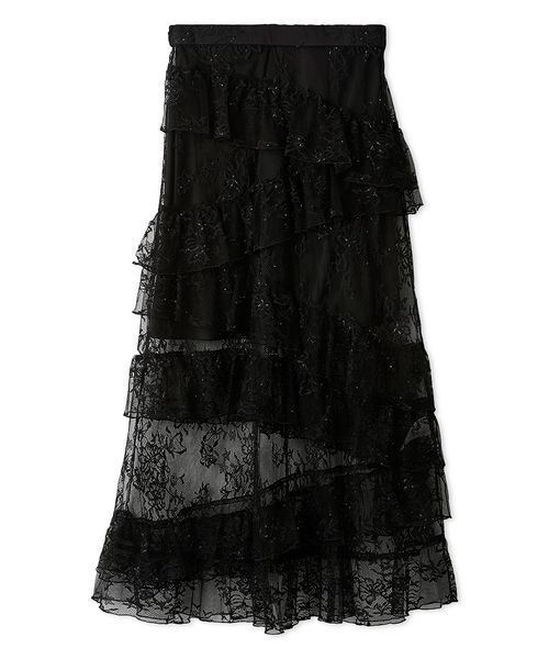 FURFUR（ファーファー）の「ティアードレーススカート（スカート・レディース・ライム/ホワイト/ブラック・F）」の19枚目の写真