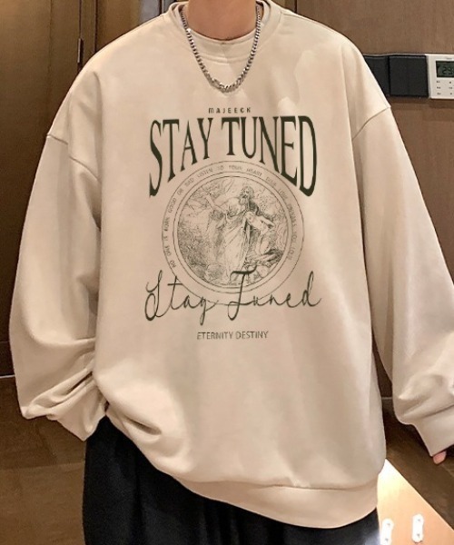 SHIBUYA Zy.(シブヤジー)の「ヴィンテージライクオーバーサイズスウェットシャツ(Tシャツ/カットソー・メンズ・ブラック/ネイビー/ベージュ/モカ/ライトグレー・L/M/XL)」の4枚目の写真