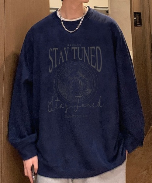 SHIBUYA Zy.(シブヤジー)の「ヴィンテージライクオーバーサイズスウェットシャツ(Tシャツ/カットソー・メンズ・ブラック/ネイビー/ベージュ/モカ/ライトグレー・L/M/XL)」の5枚目の写真