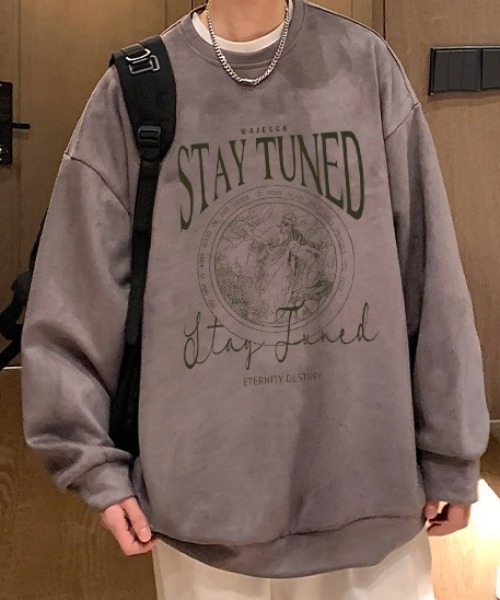 SHIBUYA Zy.(シブヤジー)の「ヴィンテージライクオーバーサイズスウェットシャツ(Tシャツ/カットソー・メンズ・ブラック/ネイビー/ベージュ/モカ/ライトグレー・L/M/XL)」の2枚目の写真