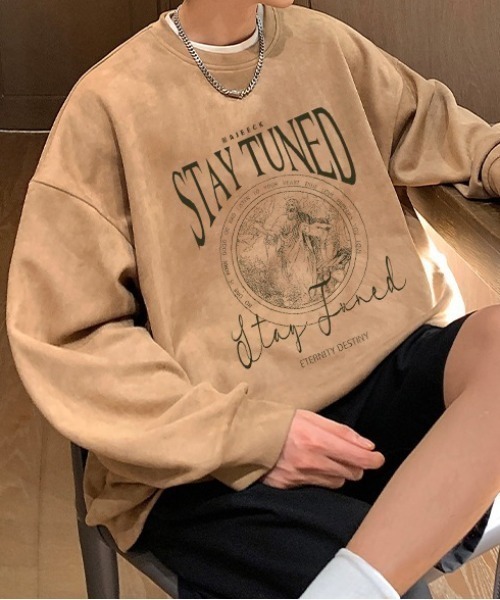 SHIBUYA Zy.(シブヤジー)の「ヴィンテージライクオーバーサイズスウェットシャツ(Tシャツ/カットソー・メンズ・ブラック/ネイビー/ベージュ/モカ/ライトグレー・L/M/XL)」の14枚目の写真